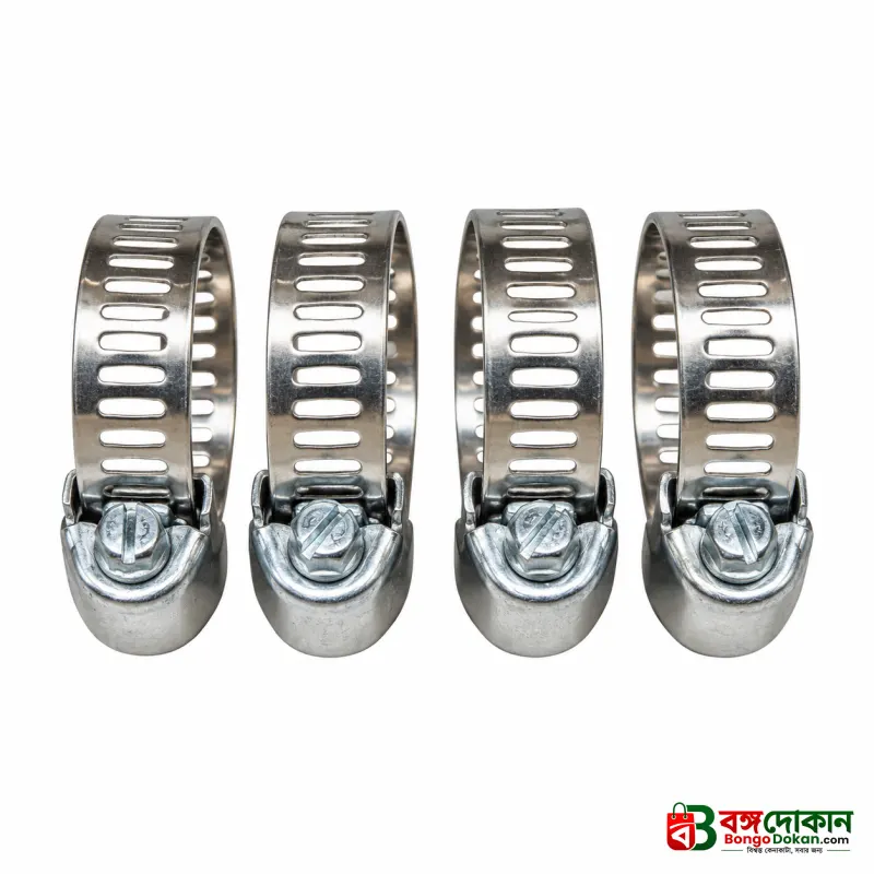 Stainless Steel Hose Clamps (4 Pcs) - বাংলাদেশে সেরা দাম ও নতুন কালেকশন - গ্যালারি