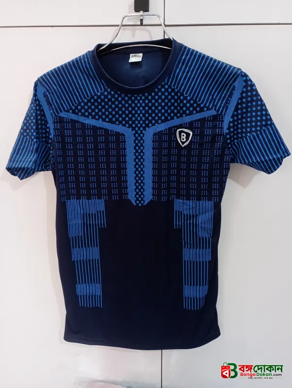 Stylish Comfortable sports T-Shirt(Navy Blue) - বাংলাদেশে সেরা দাম ও নতুন কালেকশন - গ্যালারি