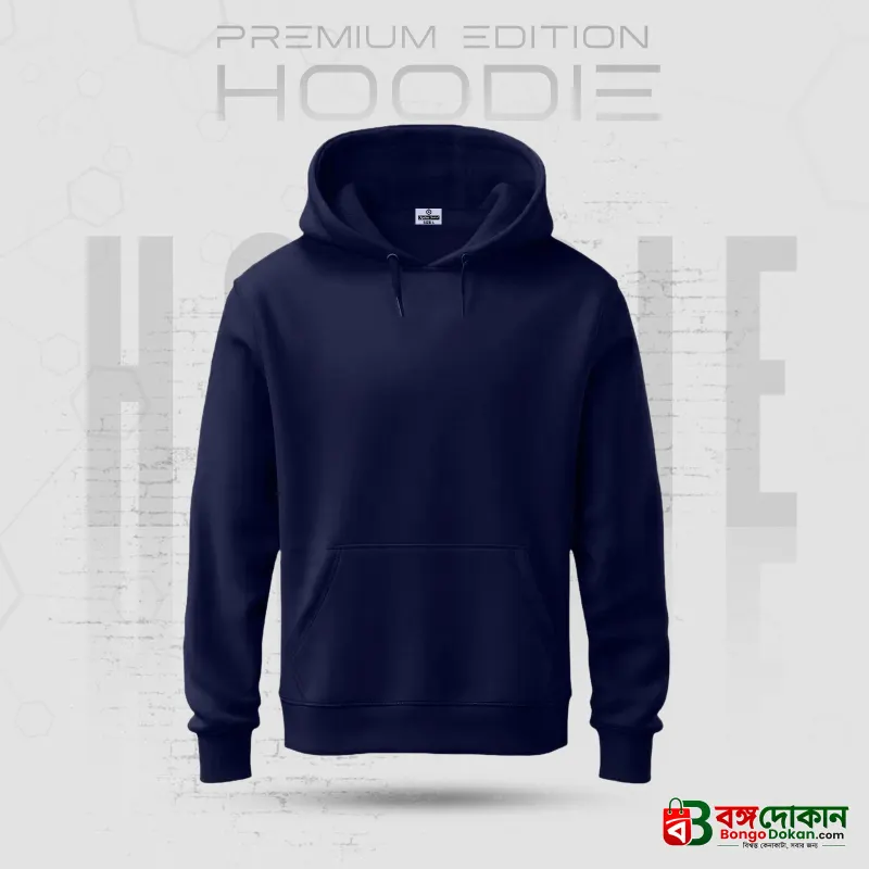 Stylish Premium Quality Solid Color Hoodie Navy - বাংলাদেশে সেরা দাম ও উইন্টার কালেকশন - বাংলাদেশে সেরা অফার ও দাম