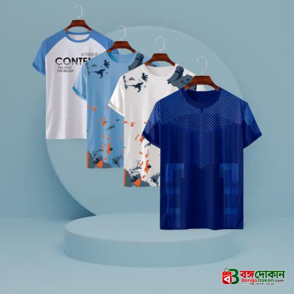 Stylish/Comfortable sports T-Shirt 4 (Four) pcs combo offer - বাংলাদেশে সেরা দাম ও নতুন কালেকশন - গ্যালারি