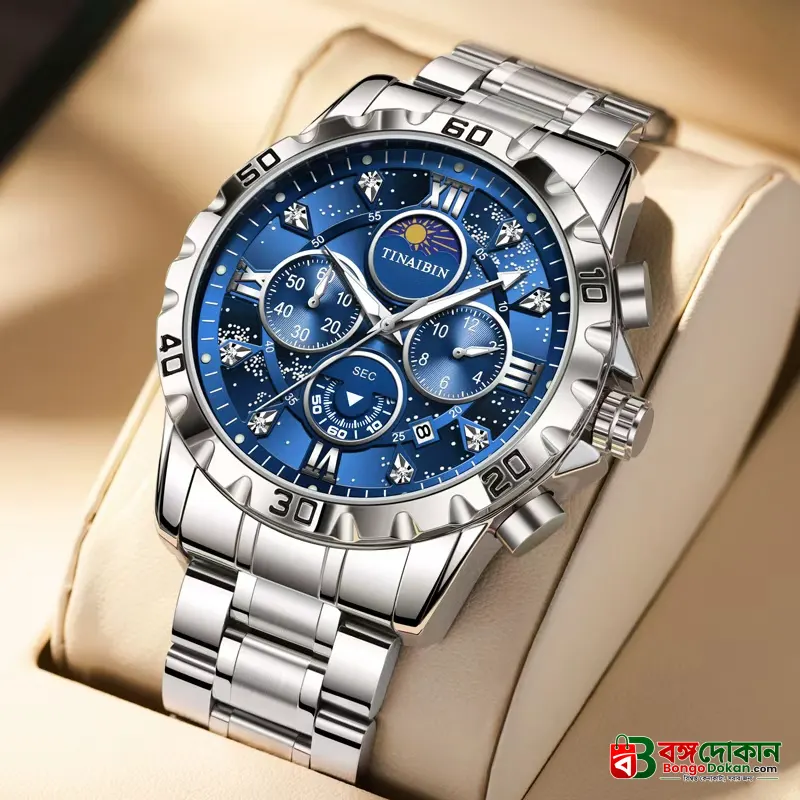 Tinaibin 6626: The Ultimate Blue Dial Multi-Function Men's Watch - বাংলাদেশে সেরা দাম ও নতুন কালেকশন - বাংলাদেশে সেরা অফার ও দাম