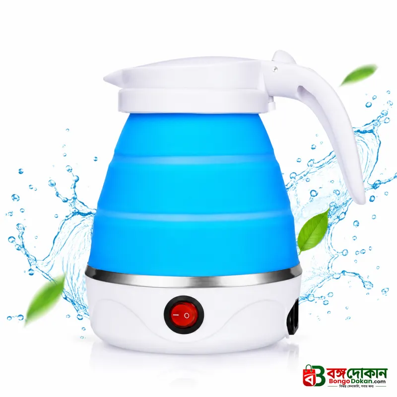 Travelling Folding Kettle 600ml – Portable Silicone Electric Water Boiler with Boil-Dry Protection & Fast Boiling for Camping, Travel & Hotels - বাংলাদেশে সেরা দাম ও স্পেসিফিকেশন - বাংলাদেশে সেরা অফার ও দাম