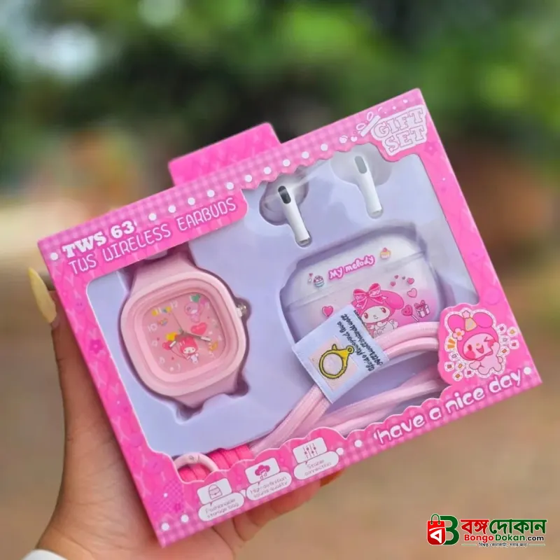 TWS 63 Wireless Earbuds & Watch Combo Gift Set - বাংলাদেশে সেরা দাম ও অরিজিনাল কালেকশন - গ্যালারি