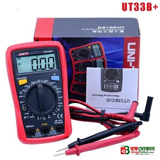 UNI-T UT33B+ Palm-Size Digital Multimeter – Entry-Level AC/DC Voltage, Resistance, Diode & Battery Tester with Clear LCD & CAT II 600V Safety - বাংলাদেশে সেরা দাম ও স্পেসিফিকেশন - গ্যালারি