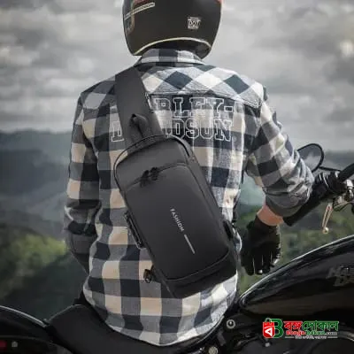 USB charging sport sling Anti-theft shoulder bag (Black) - বাংলাদেশে সেরা দাম ও লাইফস্টাইল কালেকশন - গ্যালারি