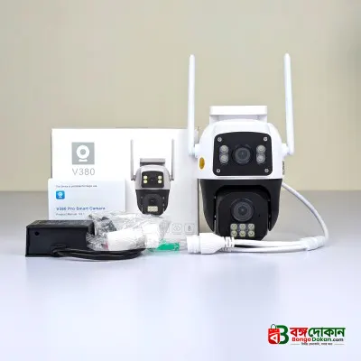 V380 Dual Lens 8MP Outdoor WiFi Security Camera – Bullet & PTZ Gun-Ball Linkage Camera with Human Motion Tracking, Night Vision, Two-Way Audio & IP66 Waterproof - বাংলাদেশে সেরা দাম ও স্পেসিফিকেশন - গ্যালারি
