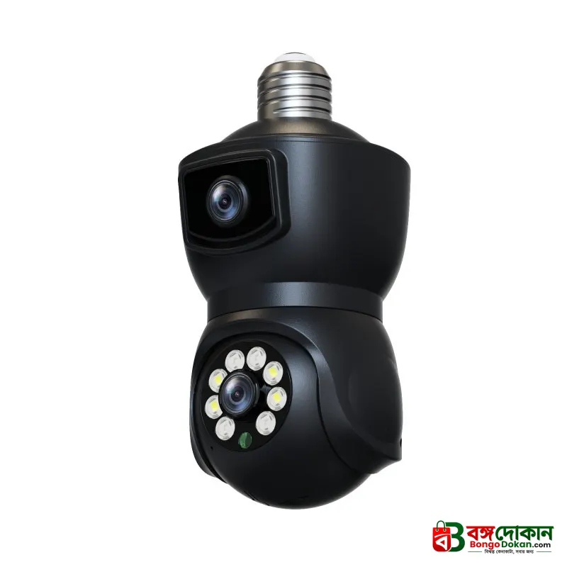 V380 E9 Dual Lens Bulb PTZ IP Camera – 1080P Full HD Wireless WiFi CCTV with E27 Lamp Base, AI Human Detection, Color Night Vision & Two-Way Audio - বাংলাদেশে সেরা দাম ও স্পেসিফিকেশন - গ্যালারি
