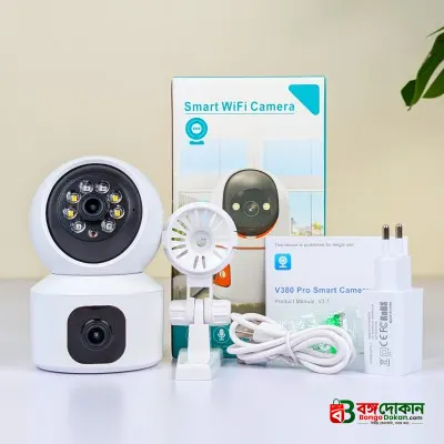 V380 Pro Dual Lens 1080P WiFi Security Camera – Rotatable 360-Degree Wireless Indoor CCTV with Smart AI Motion Tracking, Night Vision & Two-Way Audio (Model: V9L) - বাংলাদেশে সেরা দাম ও স্পেসিফিকেশন - গ্যালারি