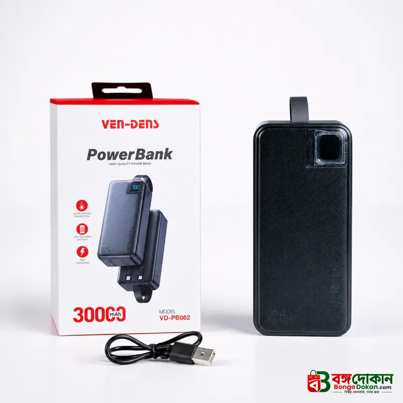 VEN-DENS 30000mAh Fast Charging Power Bank (Model VD-PB062) - বাংলাদেশে সেরা দাম ও স্পেসিফিকেশন - বাংলাদেশে সেরা অফার ও দাম
