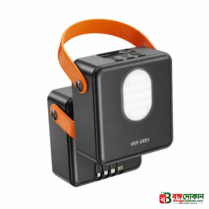 VEN-DENS VD-PB076 100,000mAh High-Capacity Power Bank – Portable Power Station with Built-in Bright LED Emergency Light, Handy Strap, Multi-Port Outputs & Safety Protection - বাংলাদেশে সেরা দাম ও স্পেসিফিকেশন - গ্যালারি