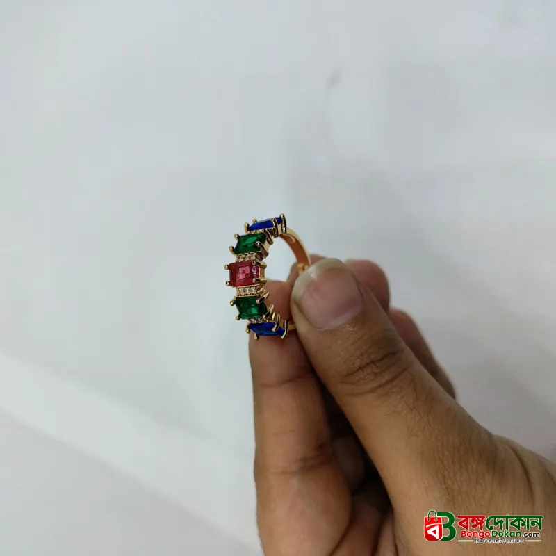 vibrant gold ring adorned with colorful gemstones, - বাংলাদেশে সেরা দাম ও এক্সক্লুসিভ ডিজাইন - গ্যালারি