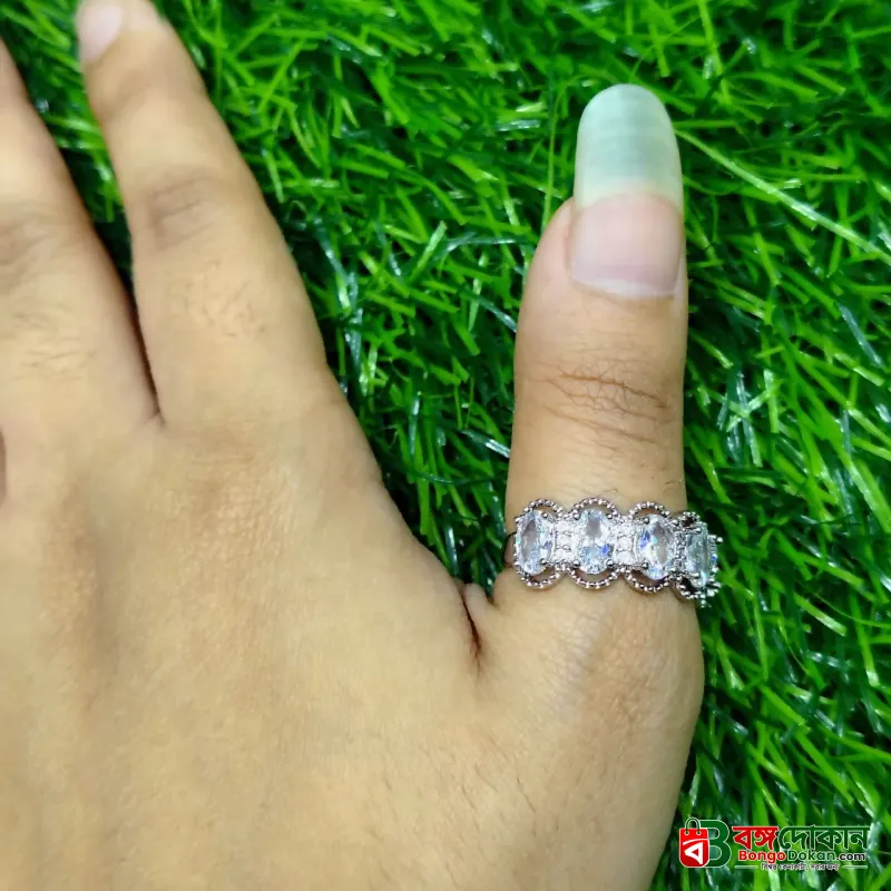 Vintage Oval Crystal Eternity Ring - বাংলাদেশে সেরা দাম ও এক্সক্লুসিভ ডিজাইন - গ্যালারি