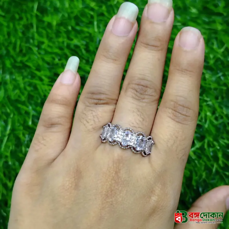 Vintage Oval Crystal Eternity Ring - বাংলাদেশে সেরা দাম ও এক্সক্লুসিভ ডিজাইন - গ্যালারি