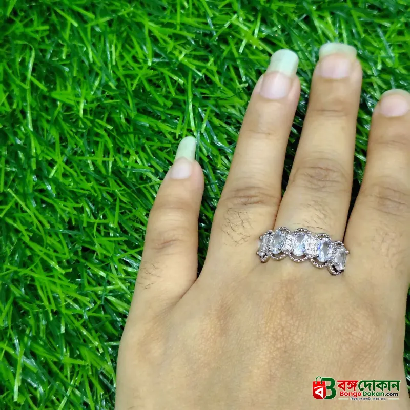 Vintage Oval Crystal Eternity Ring - বাংলাদেশে সেরা দাম ও এক্সক্লুসিভ ডিজাইন - গ্যালারি