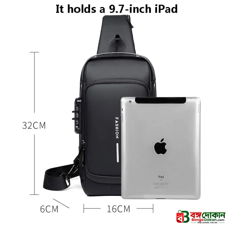 (Wallet ফ্রি) shoulder bag With Lock - Black - বাংলাদেশে সেরা দাম ও প্রিমিয়াম কোয়ালিটি - গ্যালারি