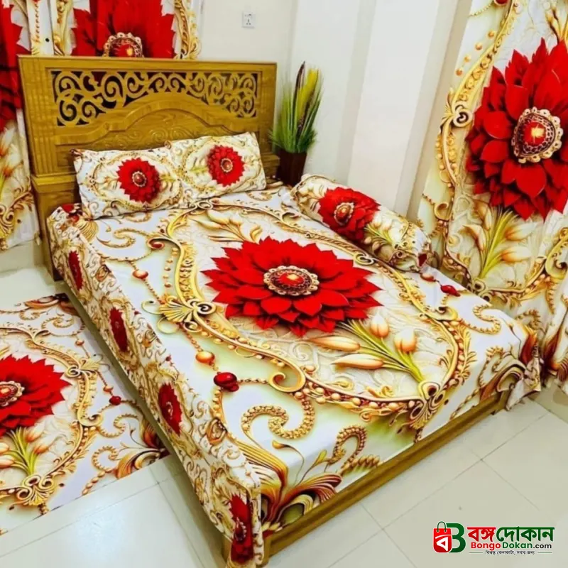 Water Proof China Premium 3D Design Bed Sheet King Size (7.8ft/6.8ft) - বাংলাদেশে সেরা দাম ও লাইফস্টাইল কালেকশন - গ্যালারি