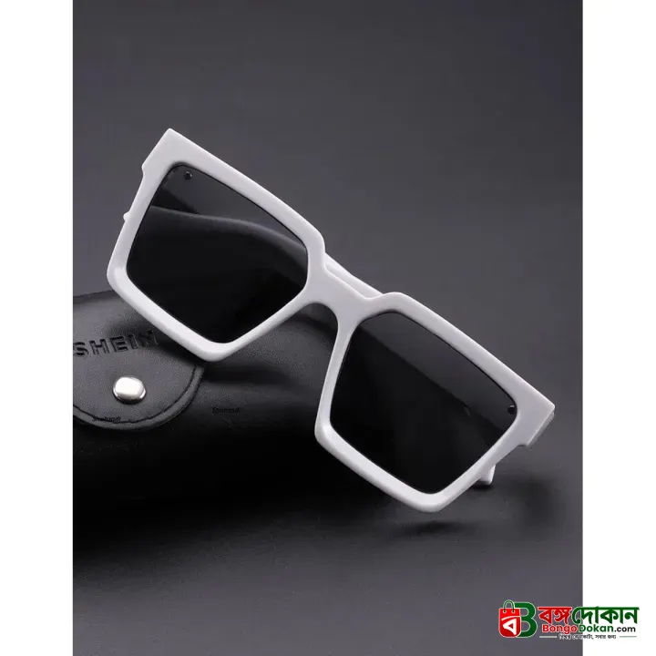 White frame Black lense Stylish Sunglasses - বাংলাদেশে সেরা দাম ও লাইফস্টাইল কালেকশন