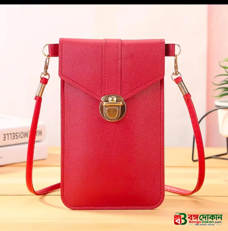 Women's PU Leather Phone Holder With Neck Strap Wallets Touch Screen Bags(Red) - বাংলাদেশে সেরা দাম ও আকর্ষণীয় কালেকশন - বাংলাদেশে সেরা অফার ও দাম