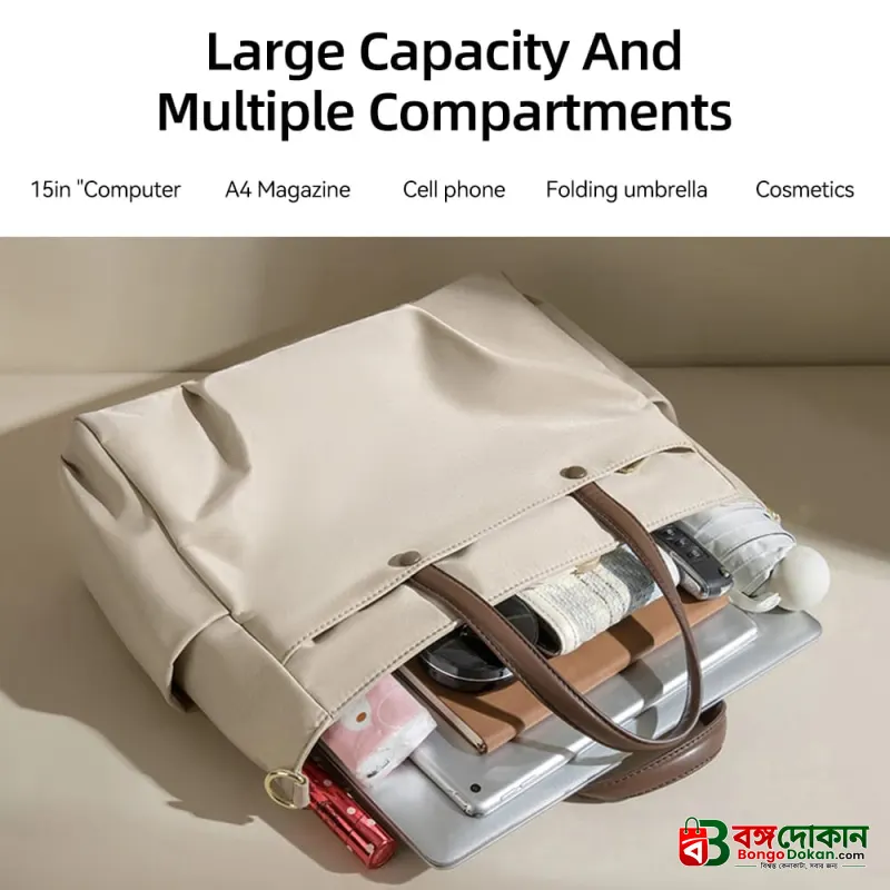 Women's Tote Bag Large Capacity 14 Inch & 15.6 Inch Laptop Shoulder Bag, Single Shoulder Handbag Crossbody Work Tote Bag - বাংলাদেশে সেরা দাম ও আকর্ষণীয় কালেকশন - গ্যালারি