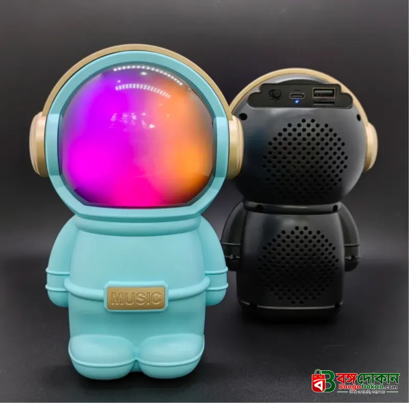 Wrader X808 Cute Astronaut Wireless Bluetooth Speaker – 5W Woofer Bass, RGB LED Lights, TWS Stereo, FM, USB & TF Card Support - বাংলাদেশে সেরা দাম ও স্পেসিফিকেশন - গ্যালারি