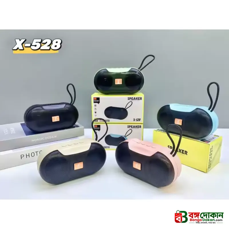 X-528 Portable Wireless Stage Speaker – 3D Stereo Sound, Bluetooth Connectivity, FM Radio Support & Compact Outdoor Design - বাংলাদেশে সেরা দাম ও স্পেসিফিকেশন - গ্যালারি