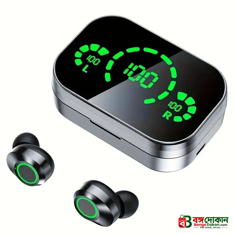 YDmini Portable True Wireless Earbuds – Bluetooth 5.3 TWS with Mirror Finish LED Display, 9D Hi-Fi Stereo Sound, Power Bank Case & IPX7 Waterproof - বাংলাদেশে সেরা দাম ও স্পেসিফিকেশন - গ্যালারি