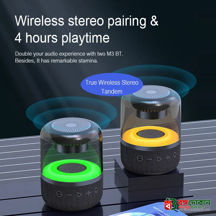 Z5 RGB Mini Portable Wireless Bluetooth Speaker – 5W Compact Speaker with Dynamic LED Light Effects, Bluetooth 5.0, TWS & Rechargeable Battery - বাংলাদেশে সেরা দাম ও স্পেসিফিকেশন - গ্যালারি