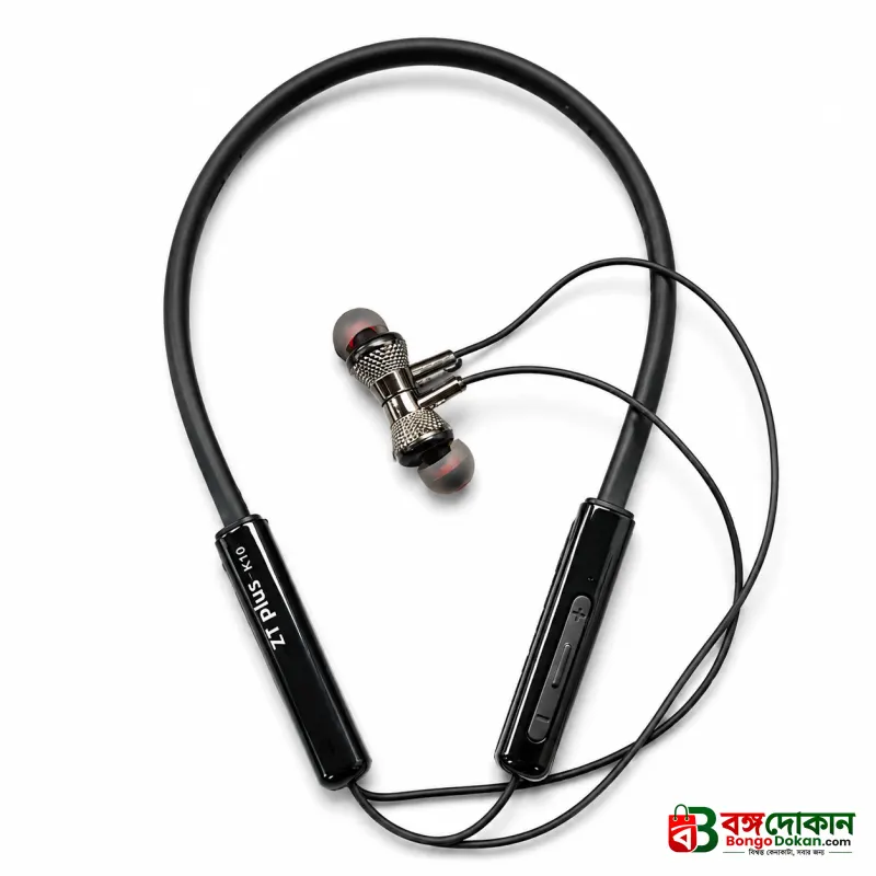 ZT Plus K-10 Wireless Bluetooth Neckband Earphone – Bluetooth 5.3 Headset with 60H Battery Life, Sweet Bass, 2.5H Fast Charging & Magnetic Earbuds - বাংলাদেশে সেরা দাম ও স্পেসিফিকেশন - গ্যালারি